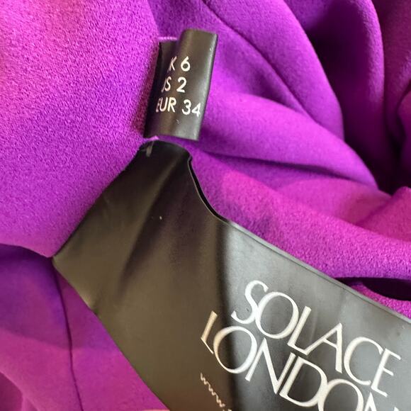 Solace London Purple Column Gown Size 2 Off Shoulder Slimming Formal Corset $575 - Picture 15 of 15